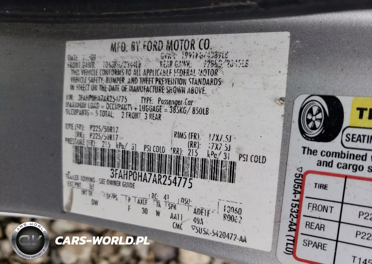 2010 Ford Fusion Se VIN:3FAHP0HA7AR254775 - 12