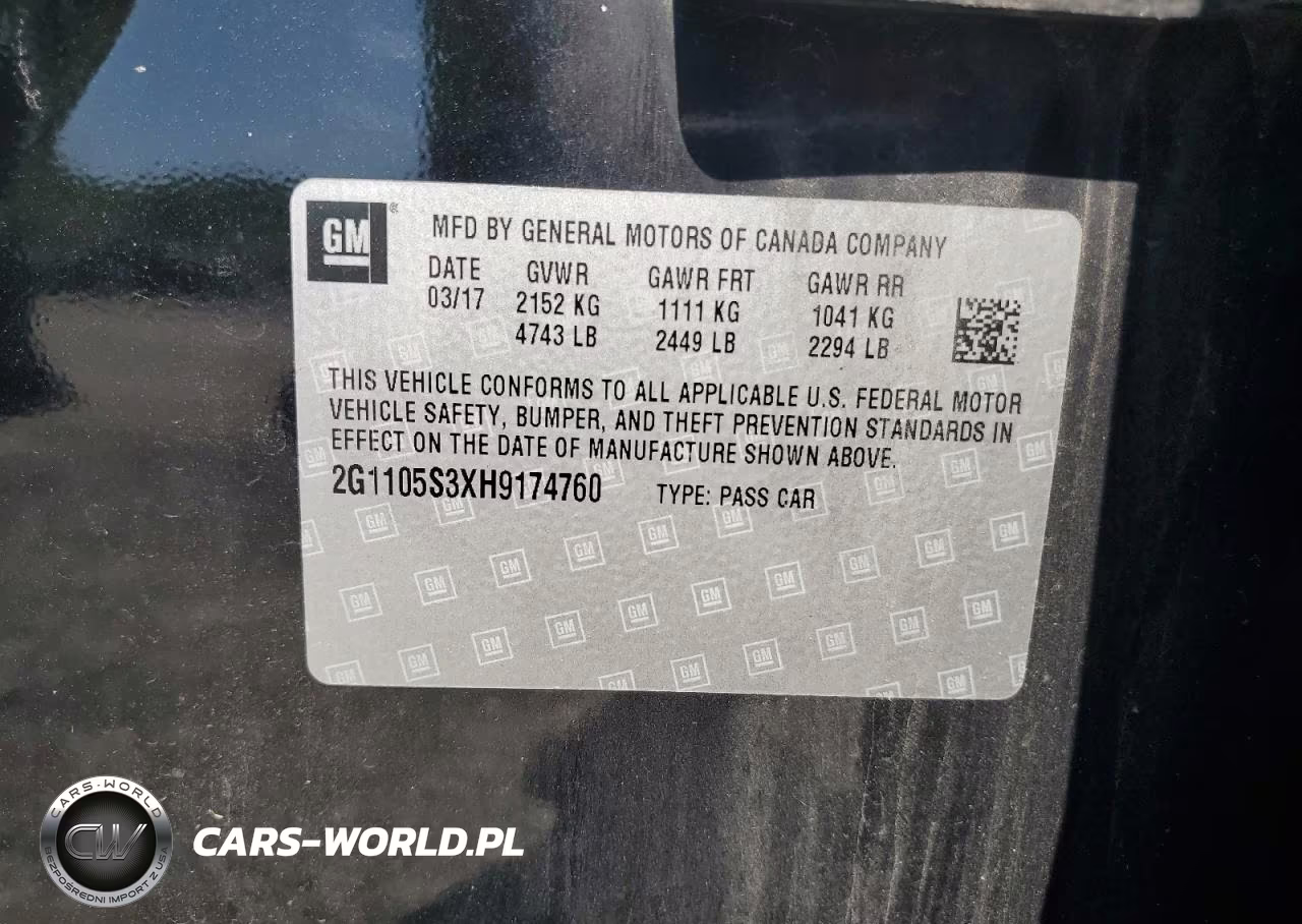 2017 Chevrolet Impala Lt VIN:2G1105S3XH9174760 - 12