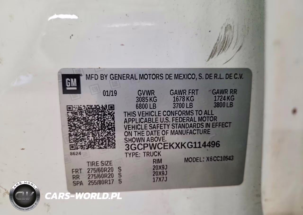 2019 Chevrolet Silverado C1500 Lt VIN:3GCPWCEKXKG114496 - 12