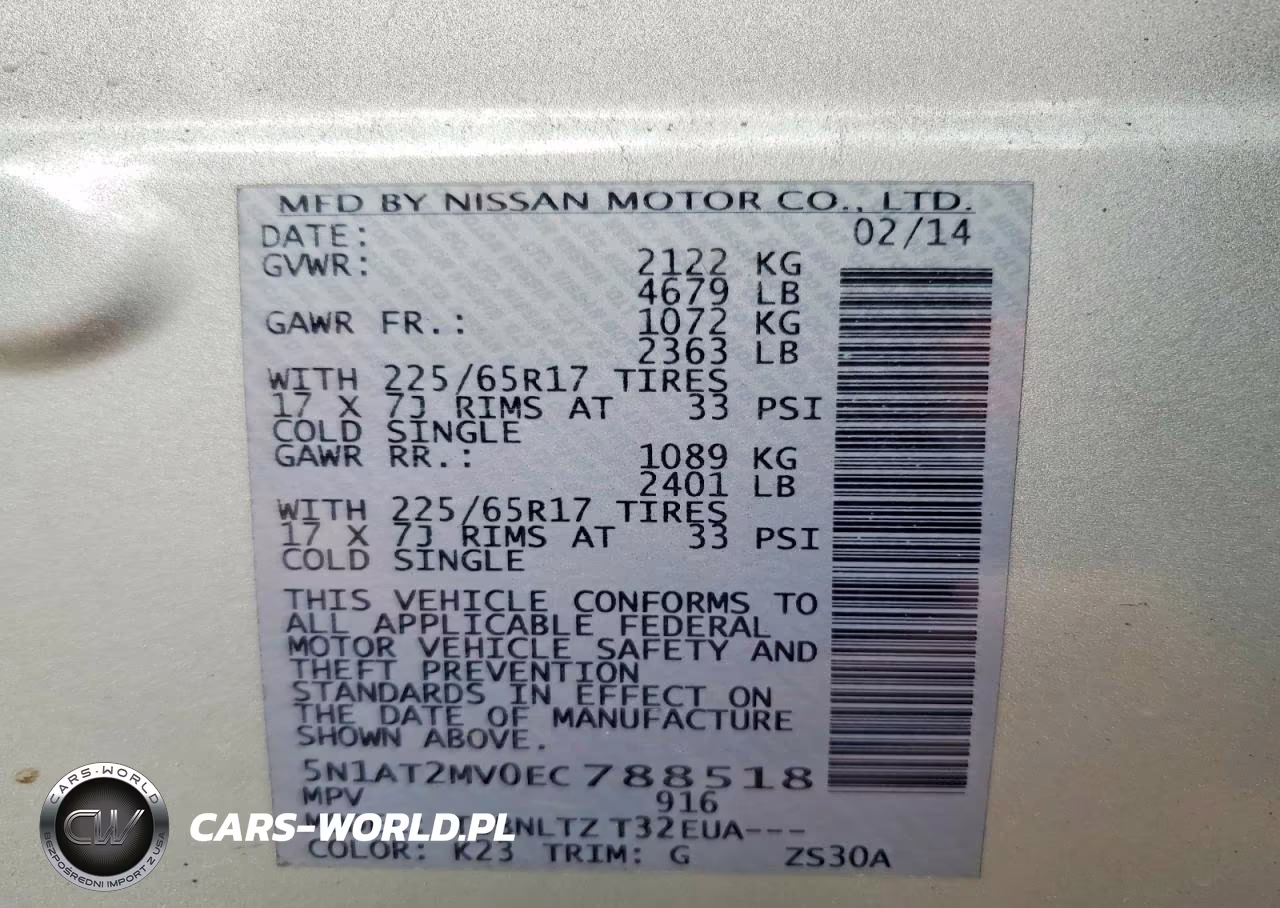 2022 Nissan Rogue Sv VIN:5N1AT2MV0EC788518 - 13