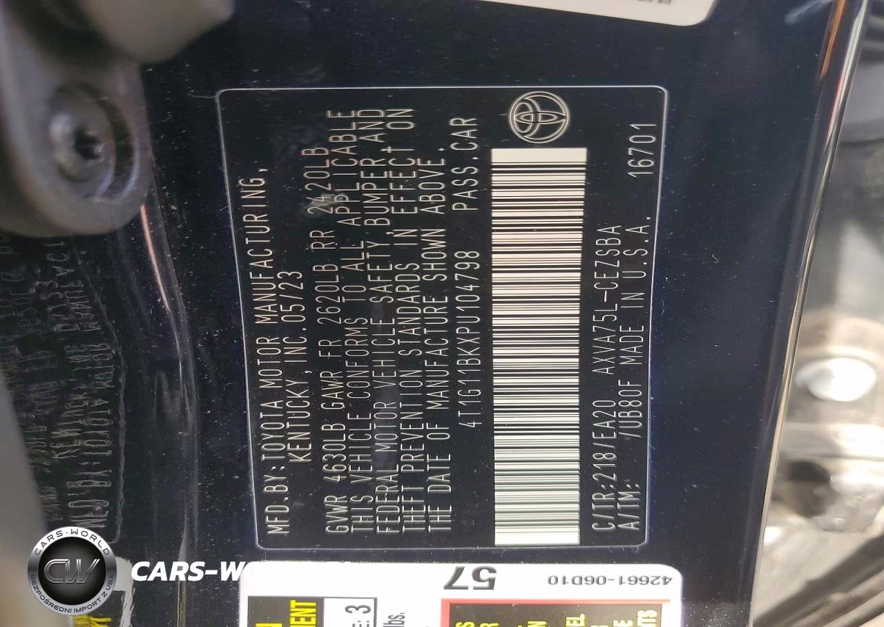 2023 Toyota Camry Se VIN:4T1G11BKXPU104798 - 12