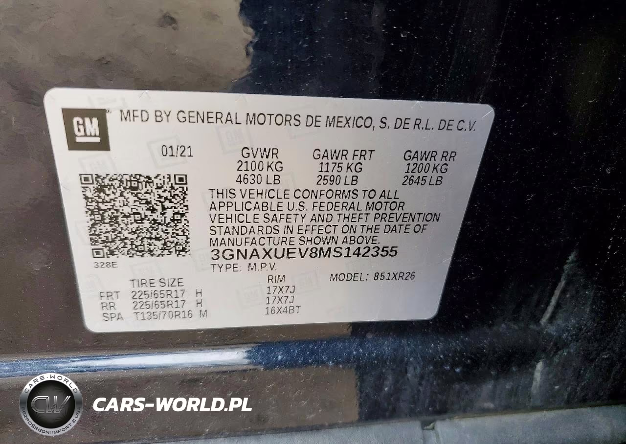 2021 Chevrolet Equinox Lt VIN:3GNAXUEV8MS142355 - 14