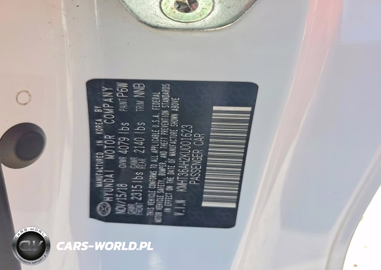 2019 Hyundai Veloster N Base VIN:KMHT36AH2KU001623 - 12