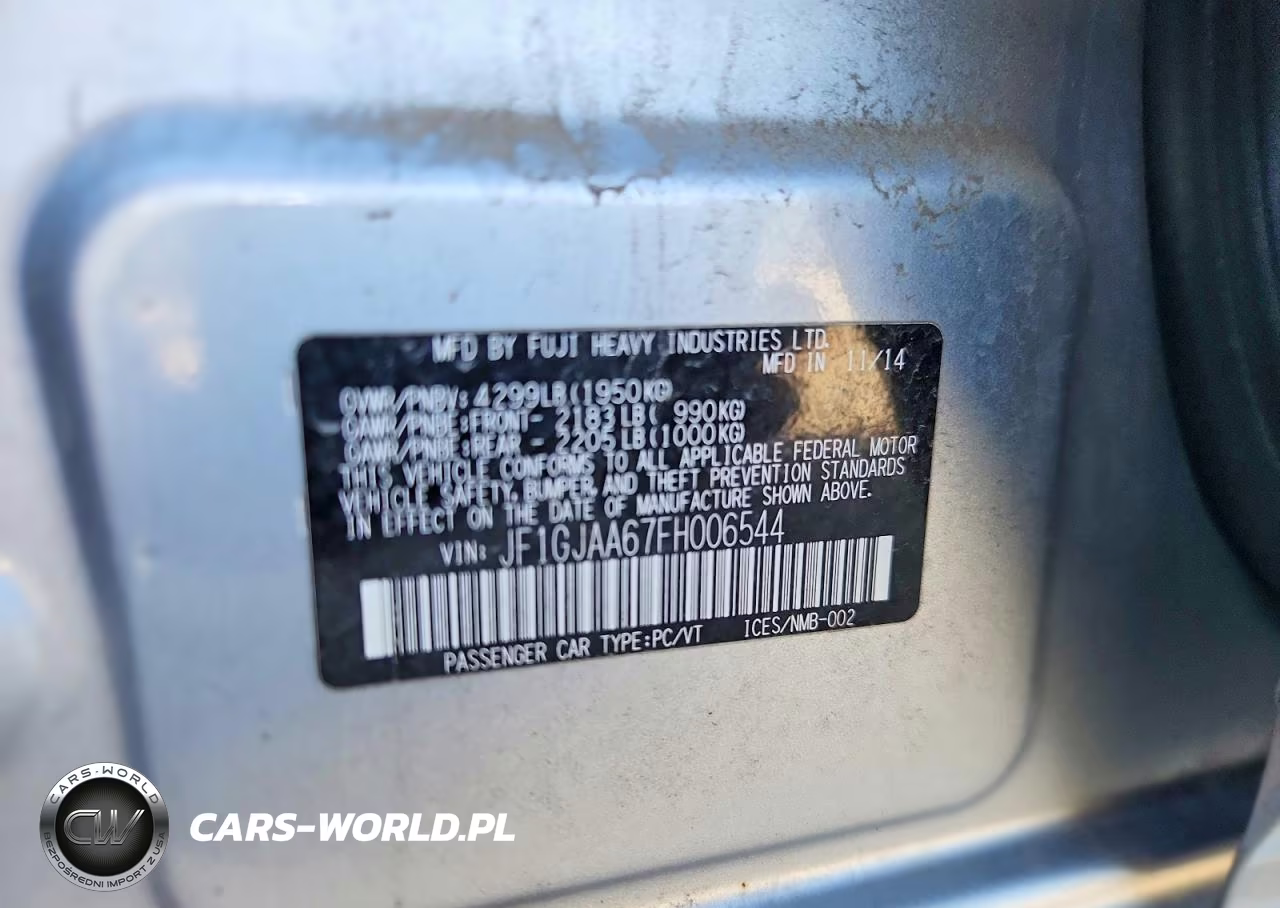 2015 Subaru Impreza VIN:JF1GJAA67FH006544 - 13
