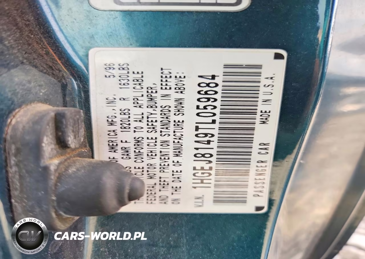 1996 Honda Civic Ex VIN:1HGEJ8149TL059684 - 12