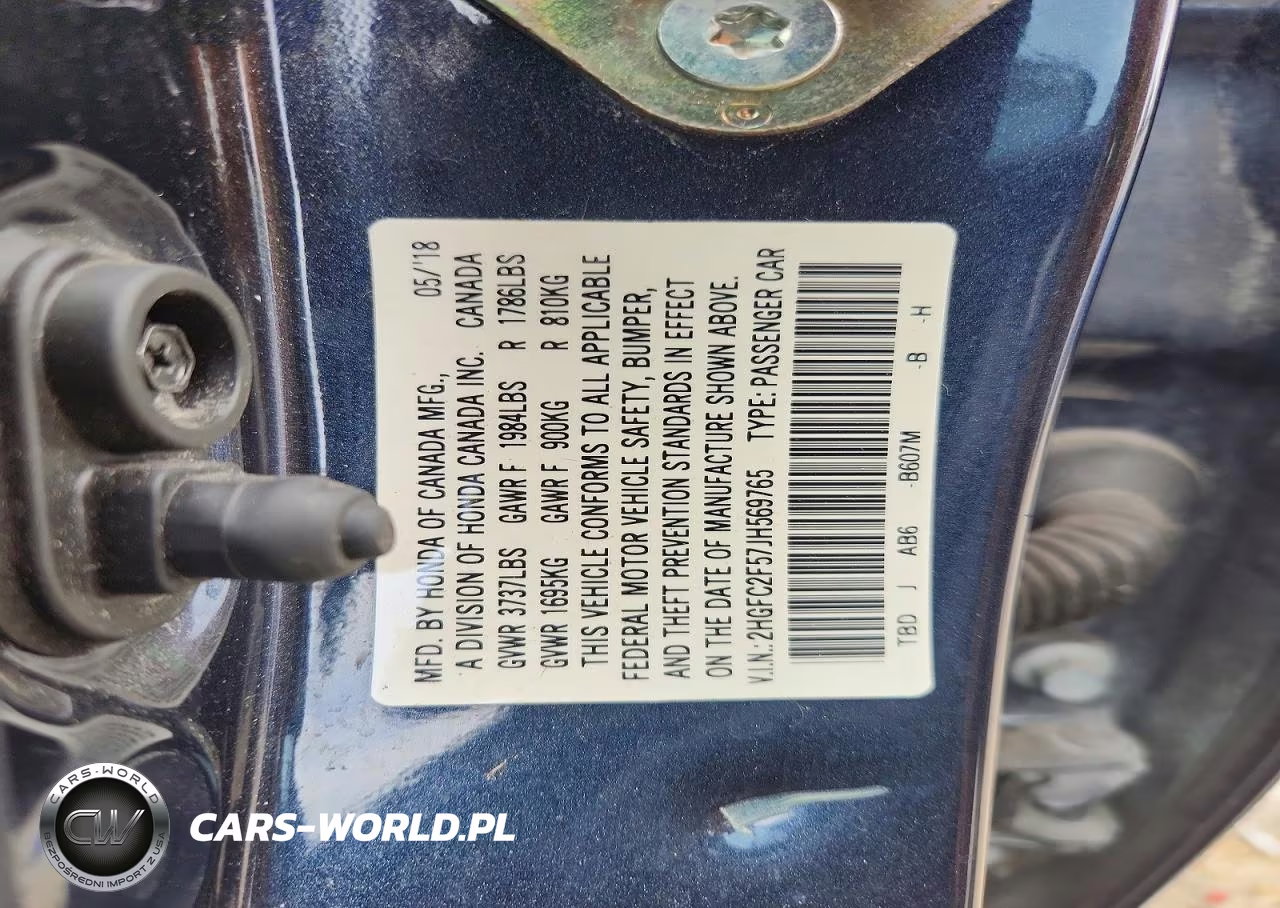 2018 Honda Civic Lx VIN:2HGFC2F57JH569765 - 13