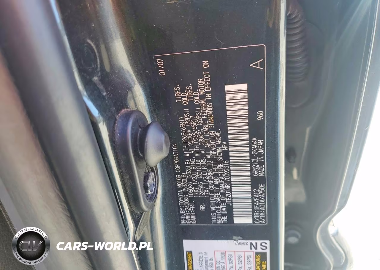 2007 Toyota 4Runner Sr5 VIN:JTEZU14R170092316 - 13