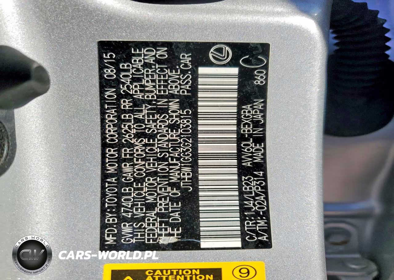 2016 Lexus Es 300H VIN:JTHBW1GG3G2103815 - 12