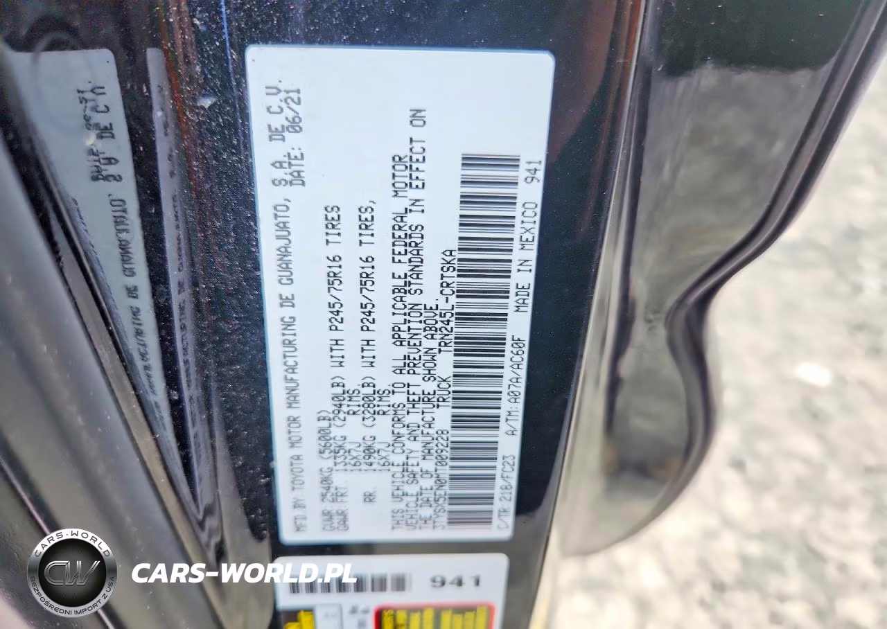 2021 Toyota Tacoma Sr5 VIN:3TYSX5EN0MT009228 - 12