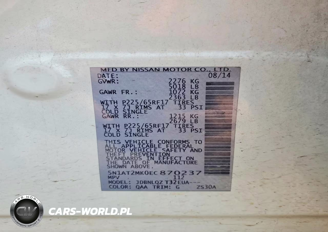2014 Nissan Rogue Sv VIN:5N1AT2MK0EC870237 - 13