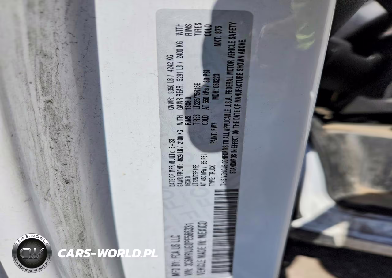 2023 Ram Promaster 3500 Delivery Van VIN:3C6MRVJG0PE566331 - 13