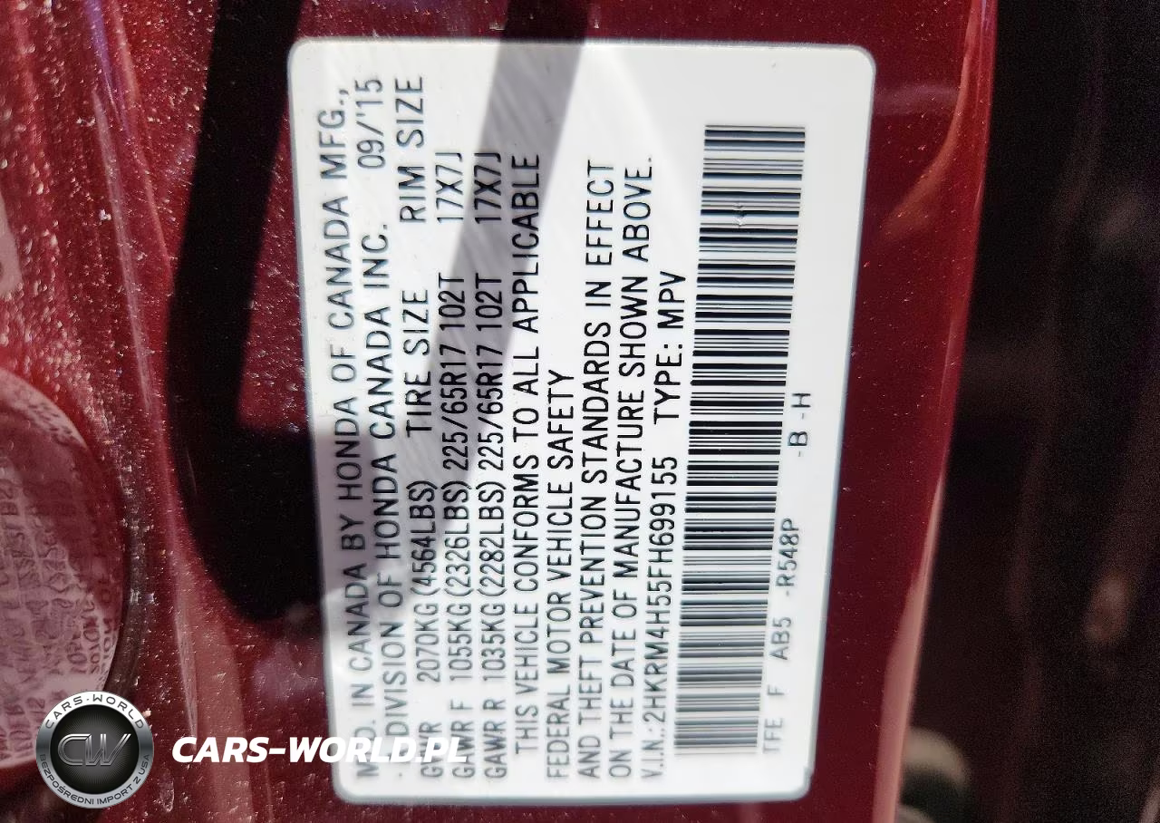 2015 Honda Cr-V Ex VIN:2HKRM4H55FH699155 - 13