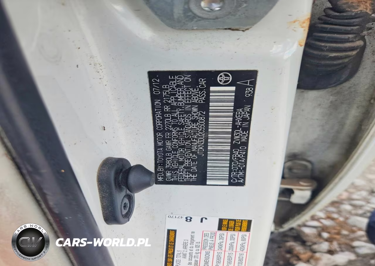 2012 Toyota Prius Three VIN:JTDKN3DU2C5500872 - 12