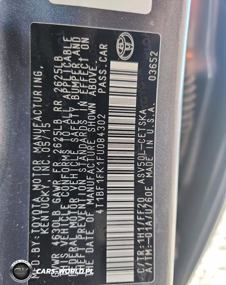 2015 Toyota Camry Se VIN:4T1BF1FK1FU084302 - 12