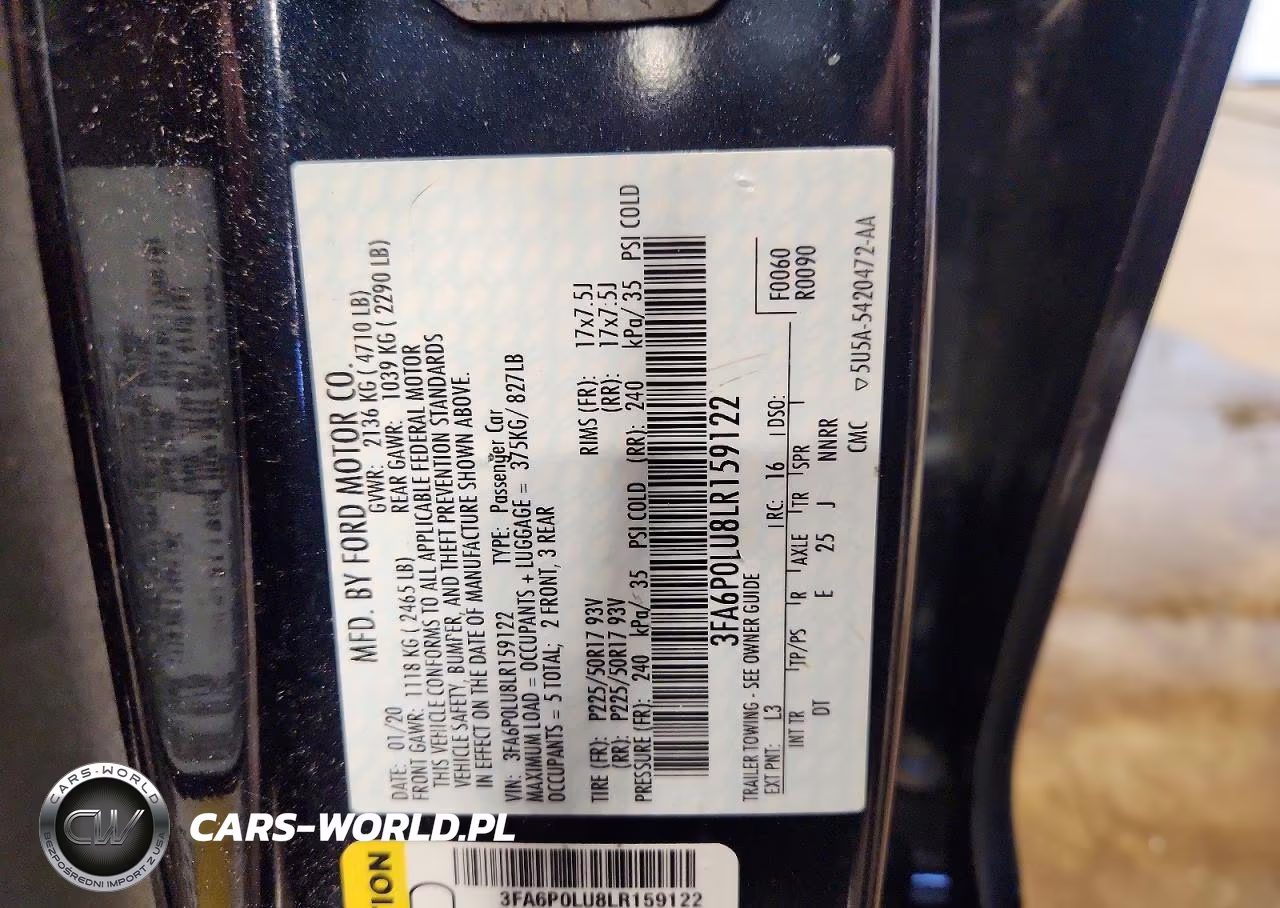 2020 Ford Fusion Se VIN:3FA6P0LU8LR159122 - 13