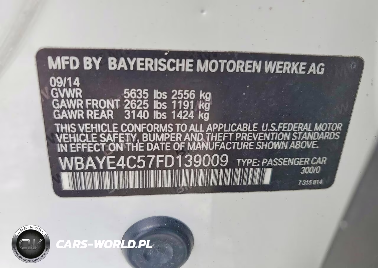 2015 BMW 740 Li VIN:WBAYE4C57FD139009 - 12
