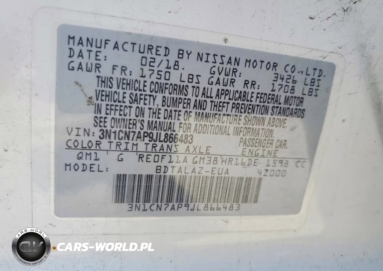 2018 Nissan Versa S Plus VIN:3N1CN7AP9JL866483 - 12