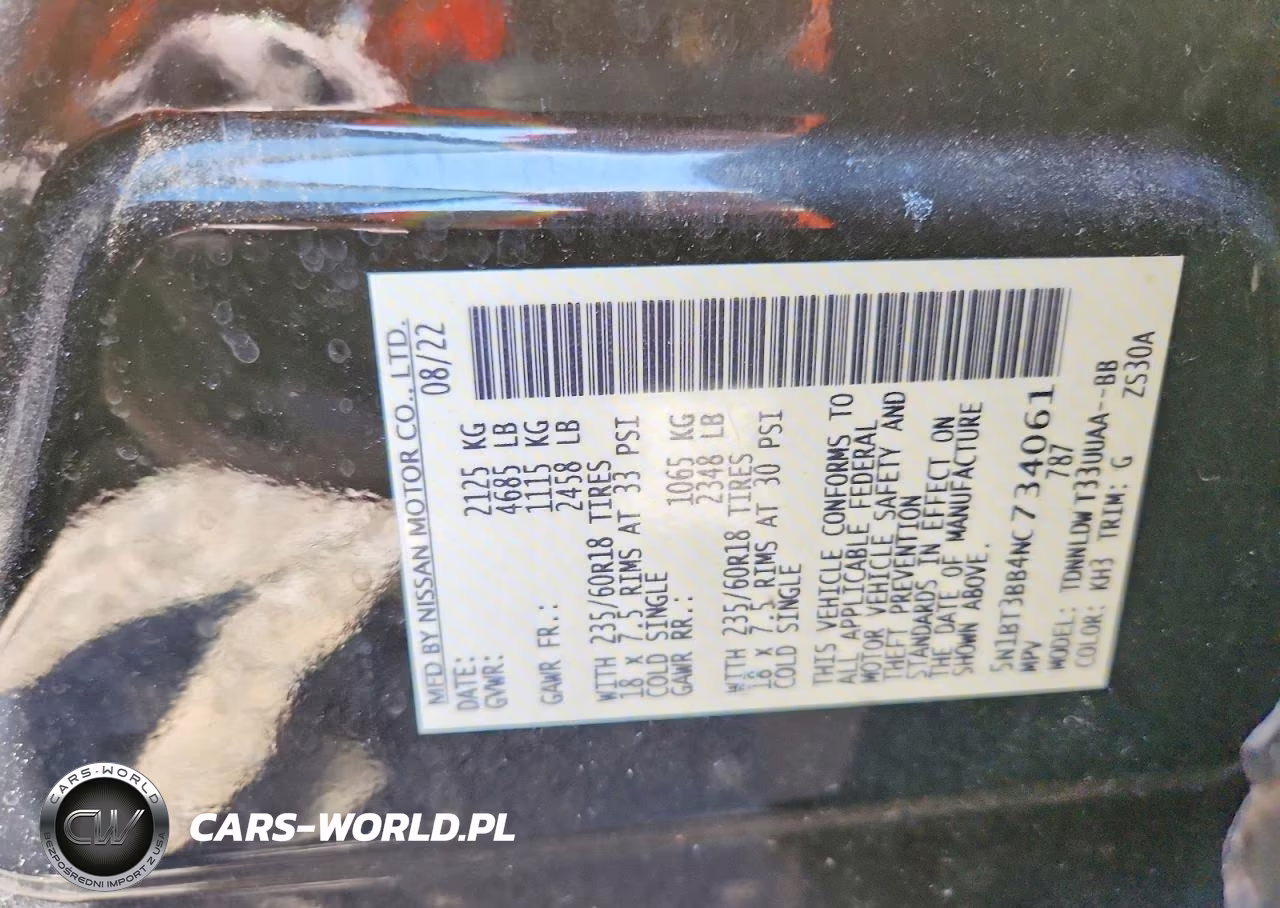 2022 Nissan Rogue Sv VIN:5N1BT3BB4NC734061 - 13