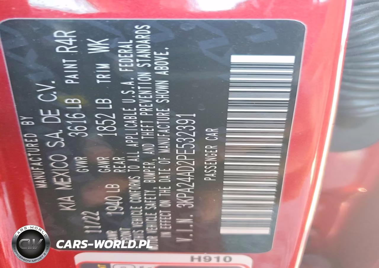 2023 Kia Rio S VIN:3KPA24AD2PE532391 - 13