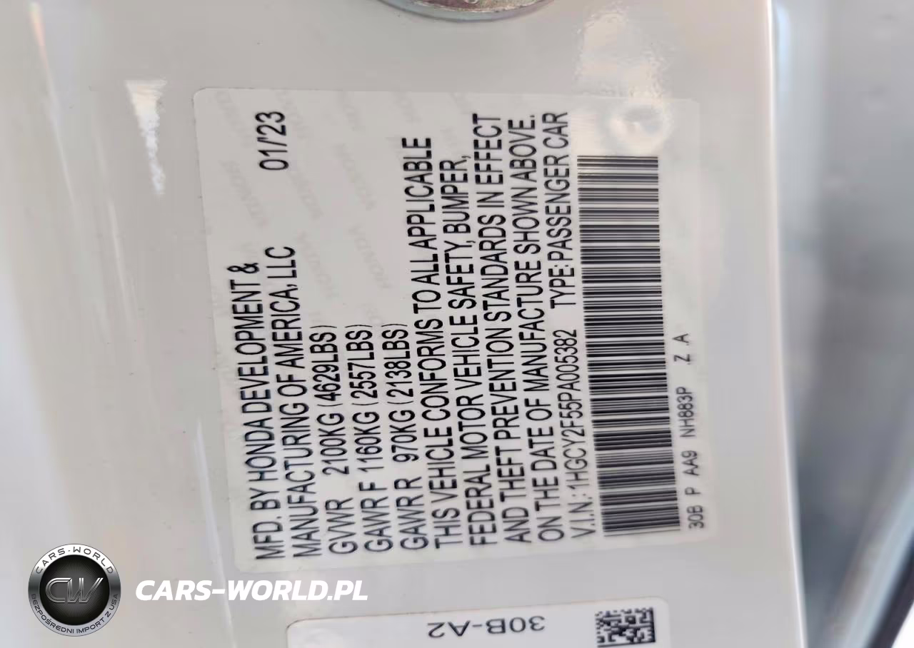 2023 Honda Accord Hybrid Sport VIN:1HGCY2F55PA005382 - 13