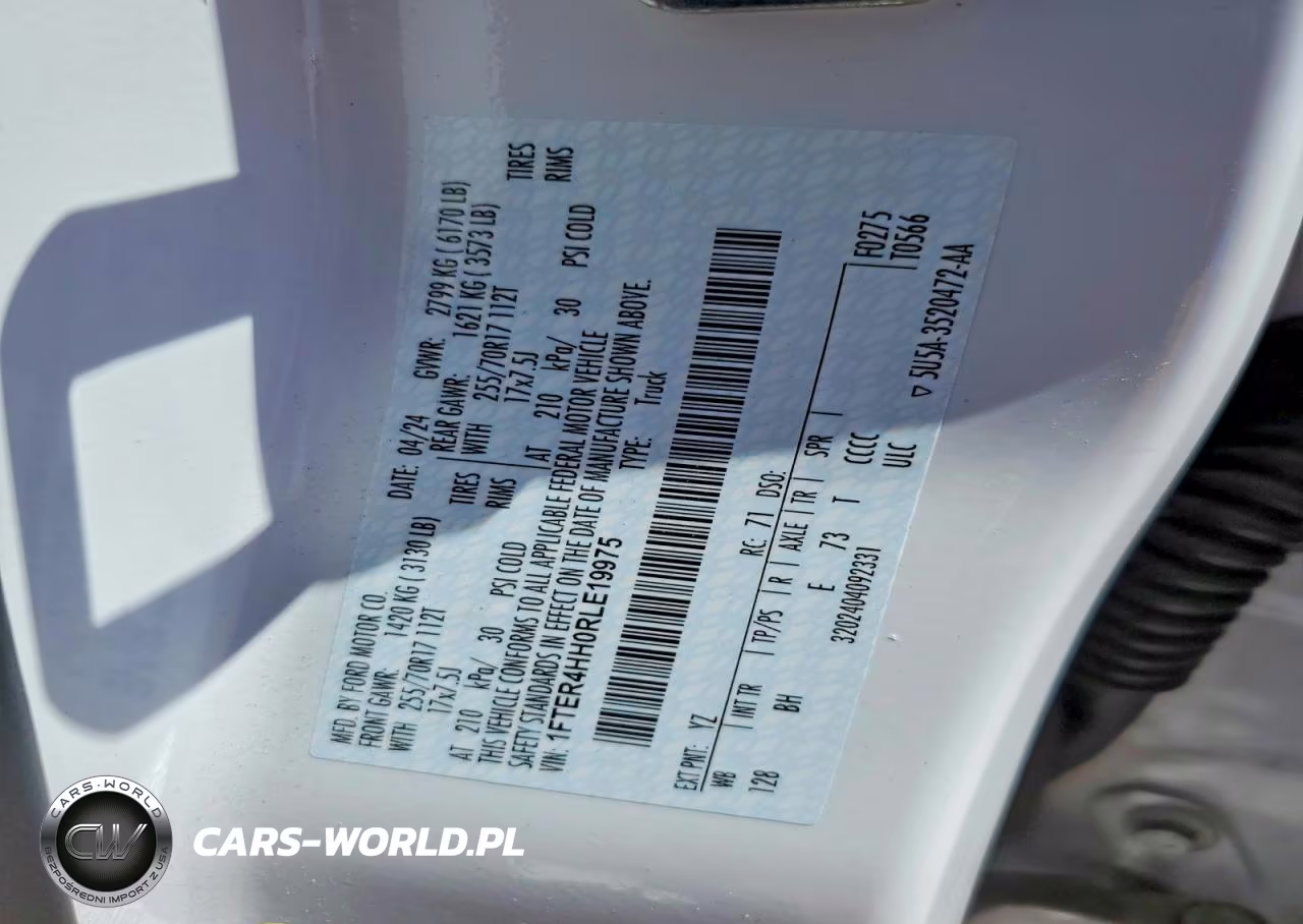 2024 Ford Ranger Xlt VIN:1FTER4HH0RLE19975 - 12