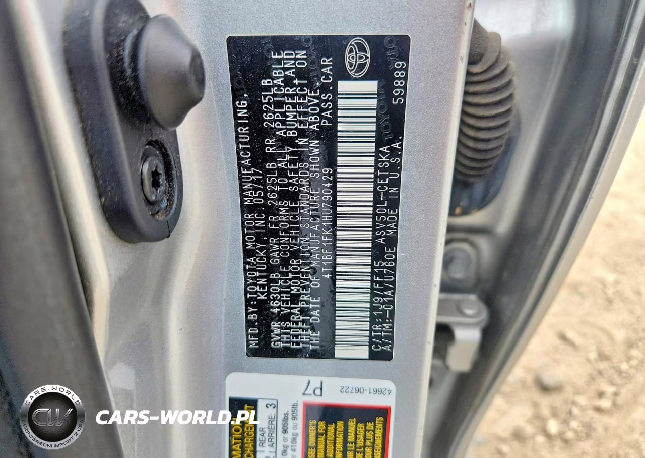2017 Toyota Camry Se VIN:4T1BF1FK1HU790429 - 12