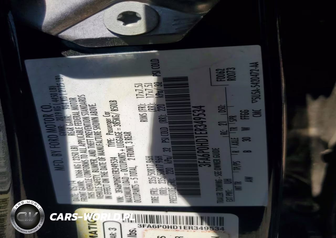 2014 Ford Fusion Se VIN:3FA6P0HD1ER349534 - 12