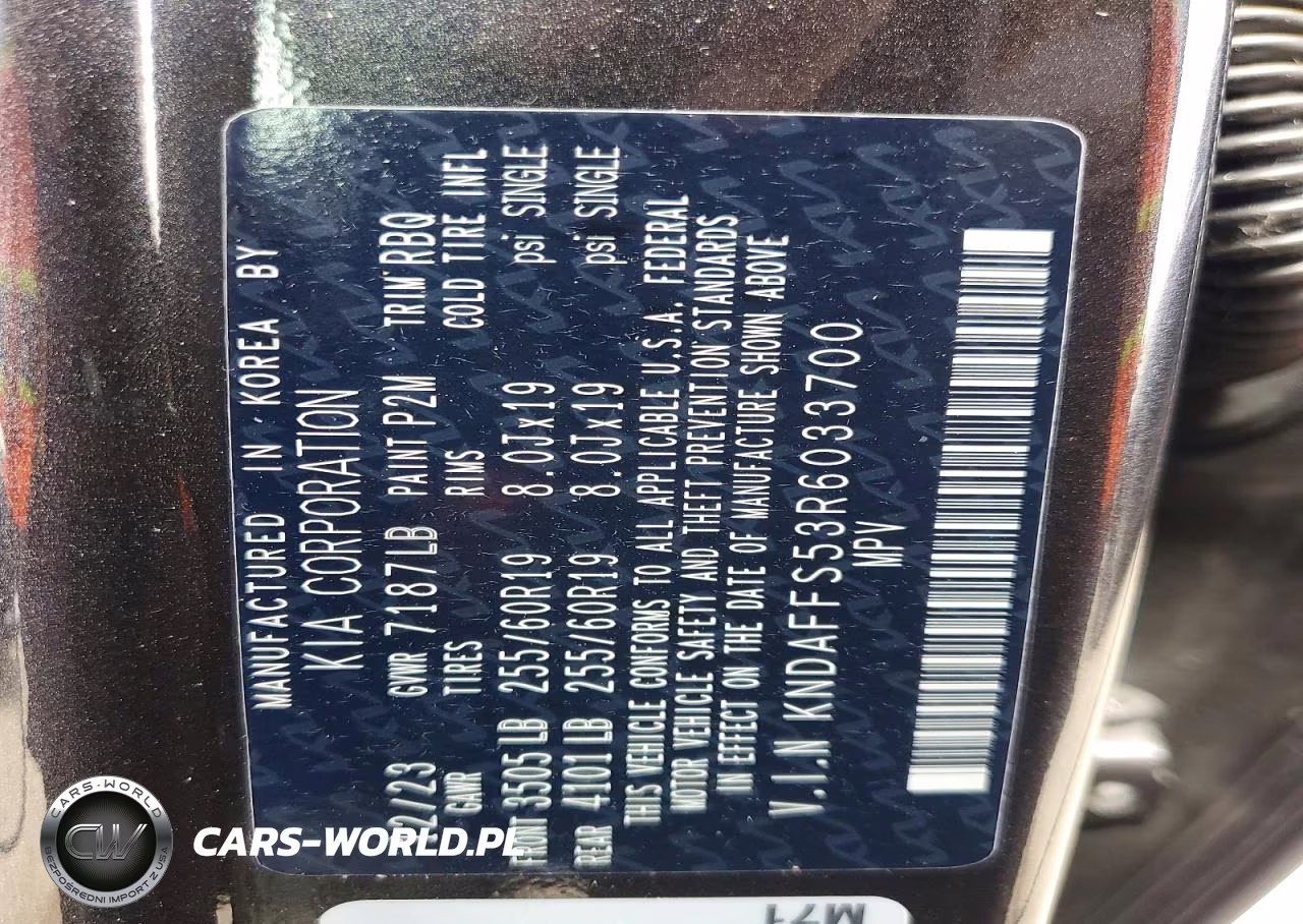 2024 Kia Ev9 Wind VIN:KNDAFFS53R6033700 - 13