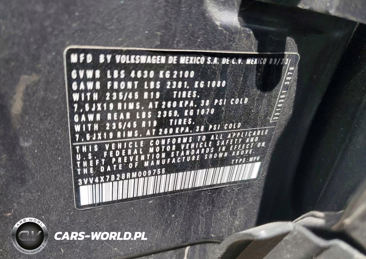 2024 Volkswagen Taos Sel VIN:3VV4X7B28RM009755 - 13
