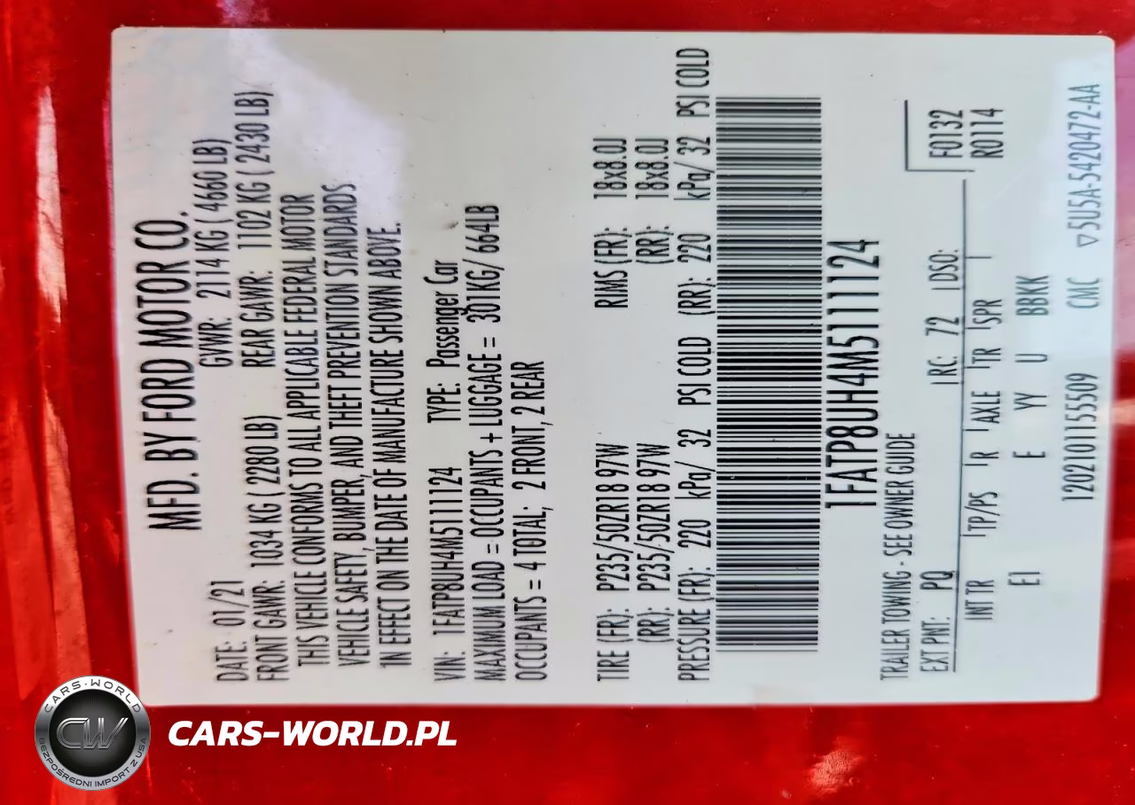 2021 Ford Mustang VIN:1FATP8UH4M5111124 - 13