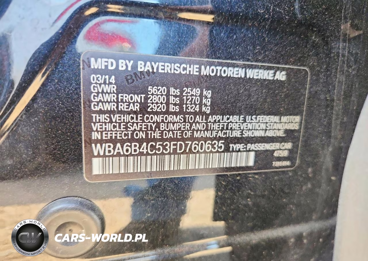 2015 BMW Alpina B6 VIN:WBA6B4C53FD760635 - 13