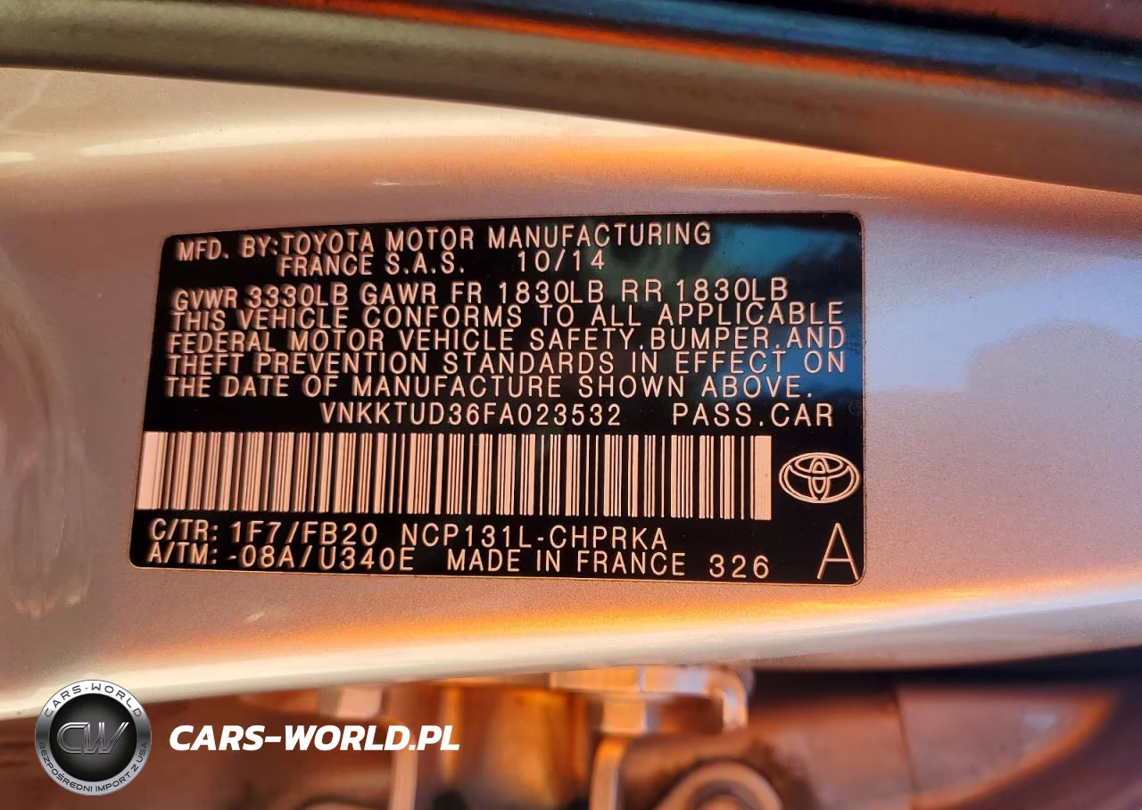 2015 Toyota Yaris 5-Door Le VIN:VNKKTUD36FA023532 - 12