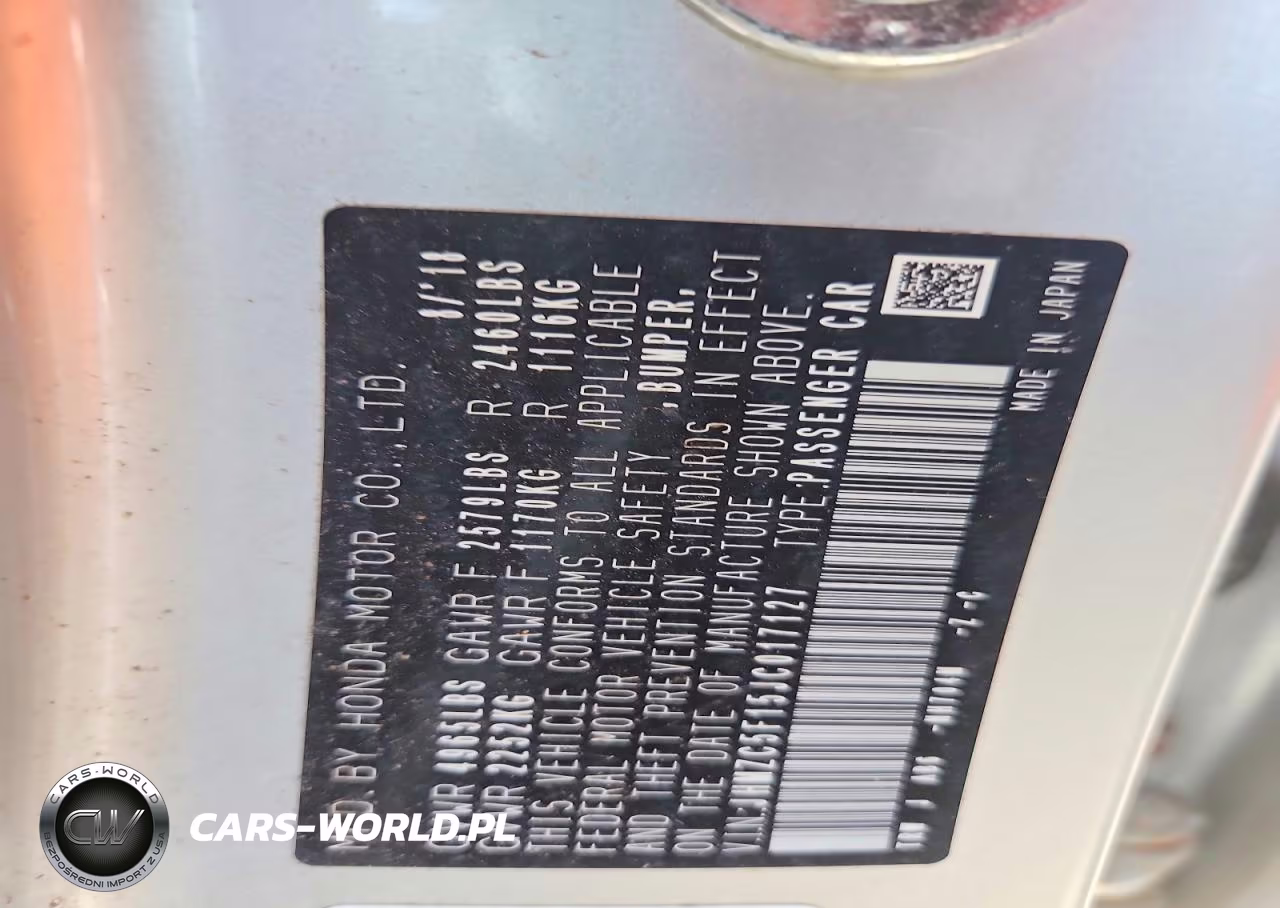 2018 Honda Clarity VIN:JHMZC5F15JC017127 - 12