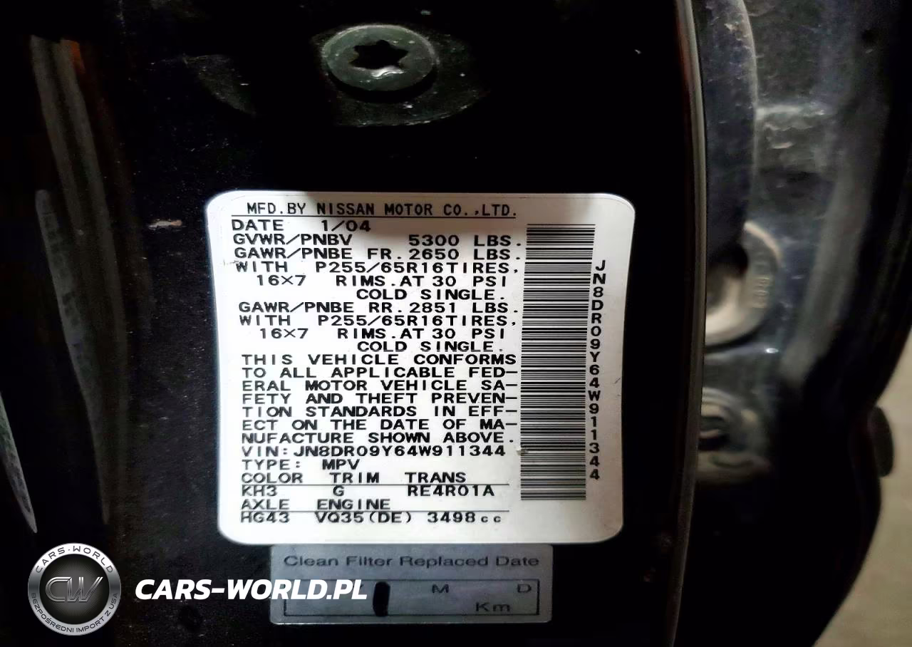 2004 Nissan Pathfinder Se VIN:JN8DR09Y64W911344 - 12