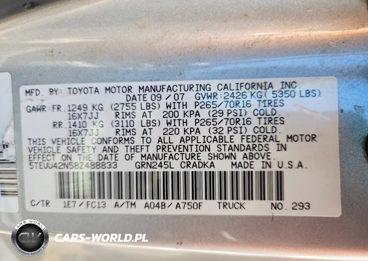 2008 Toyota Tacoma Access Cab VIN:5TEUU42N58Z488833 - 13