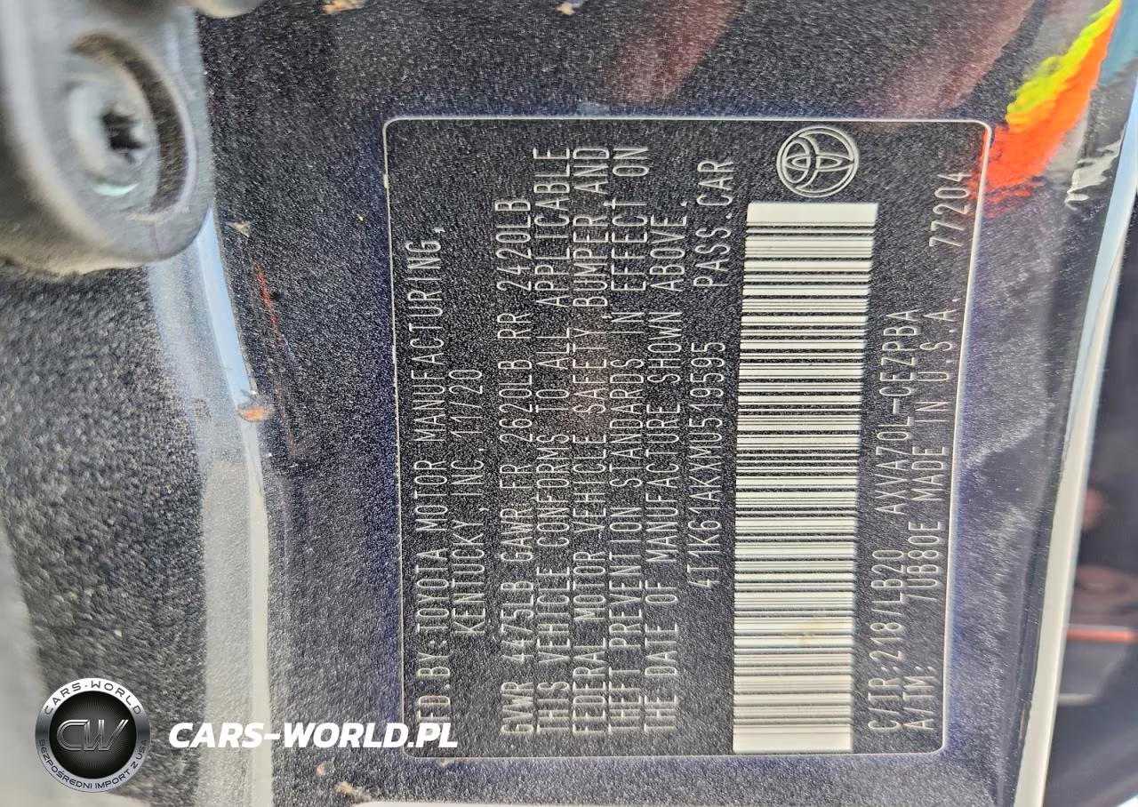 2021 Toyota Camry Xse VIN:4T1K61AKXMU519595 - 13