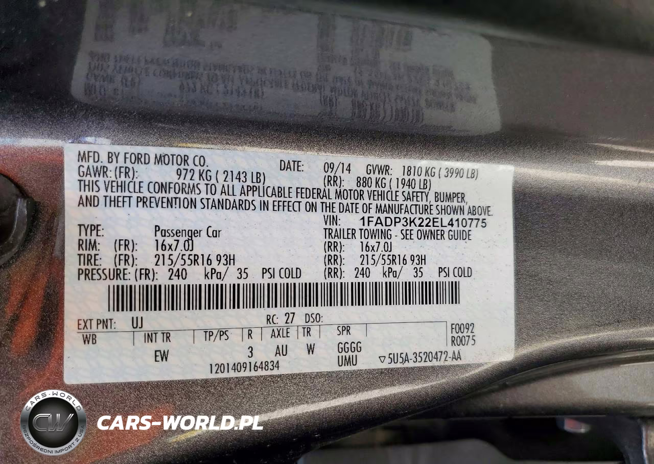 2014 Ford Focus Se VIN:1FADP3K22EL410775 - 12