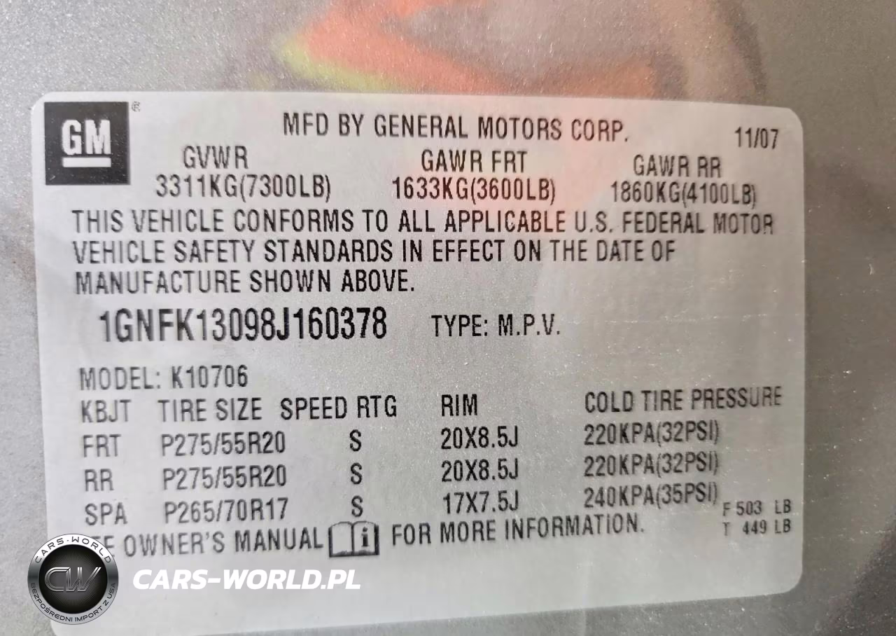 2008 Chevrolet Tahoe K1500 VIN:1GNFK13098J160378 - 13