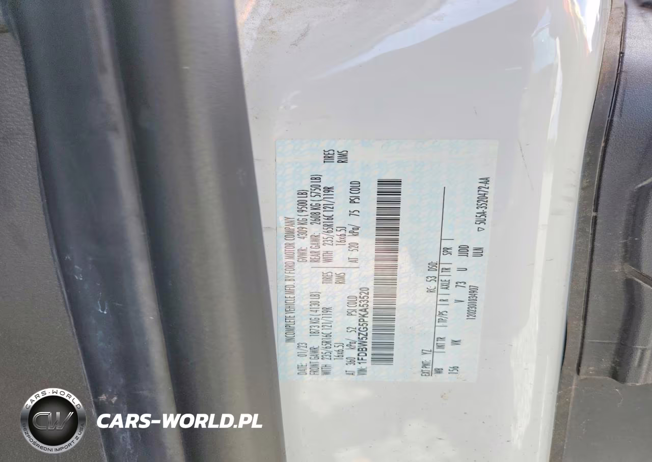 2023 Ford Transit Delivery Truck VIN:1FDBW5ZG5PKA53520 - 13