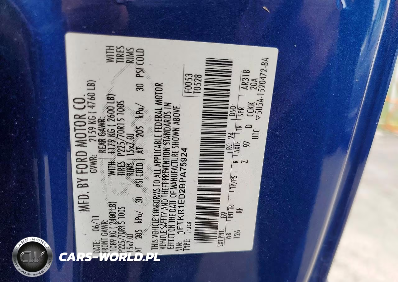 2011 Ford Ranger Super Cab VIN:1FTKR1ED2BPA75924 - 13