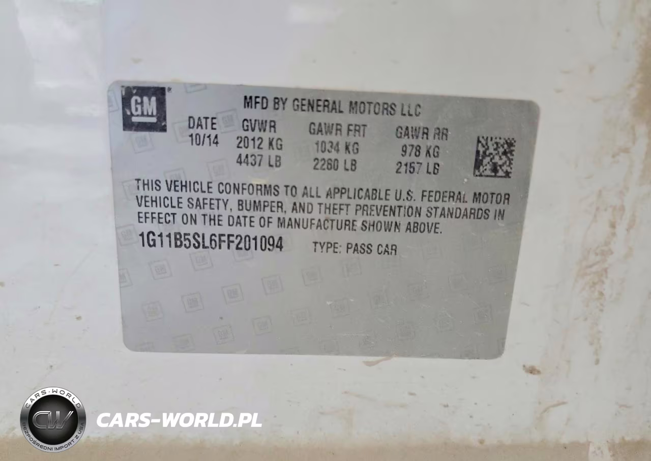 2015 Chevrolet Malibu Ls VIN:1G11B5SL6FF201094 - 12
