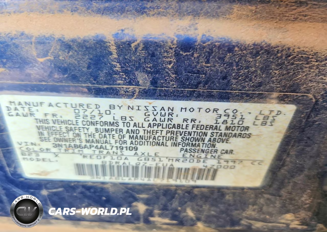 2010 Nissan Sentra 2.0 VIN:3N1AB6AP4AL719109 - 12