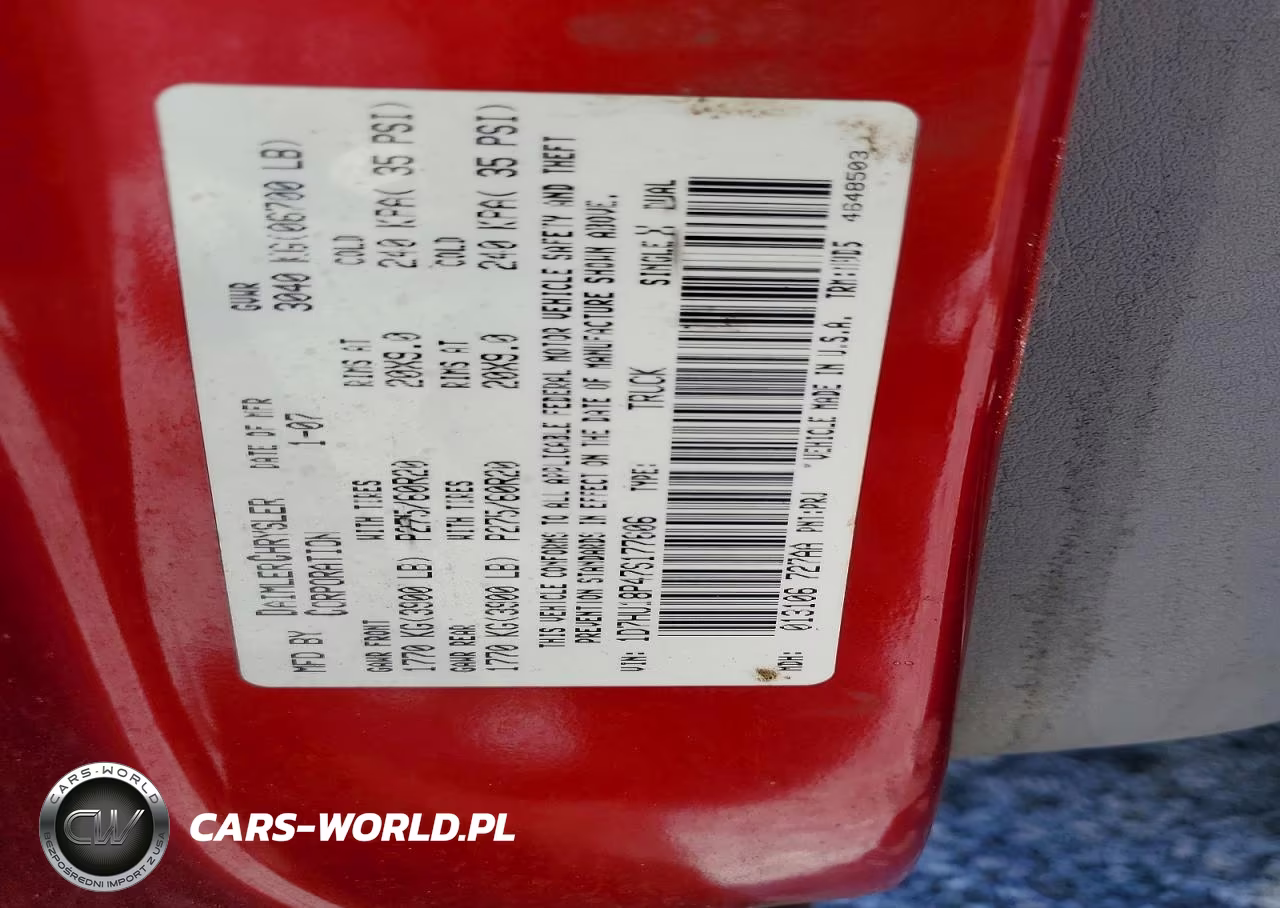 2007 Dodge Ram 1500 St VIN:1D7HU18P47S177606 - 12