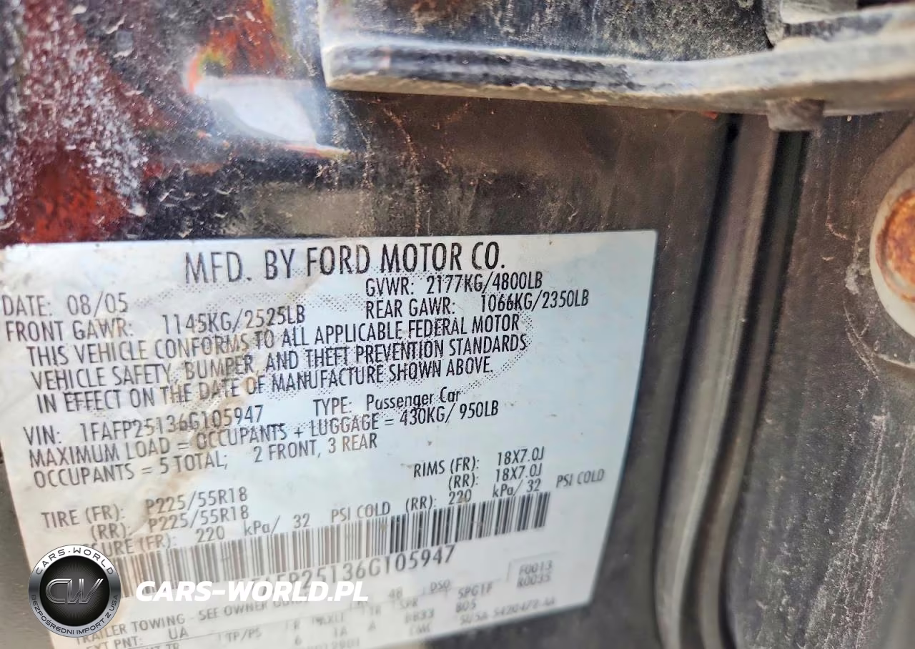 2006 Ford Five Hundred Limited VIN:1FAFP25136G105947 - 12