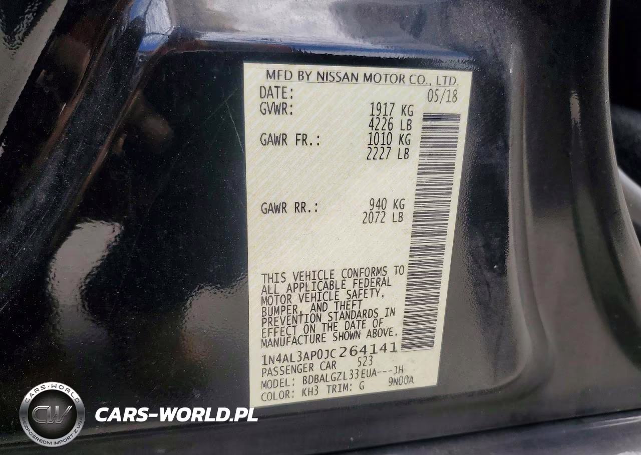 2018 Nissan Altima VIN:1N4AL3AP0JC264141 - 12