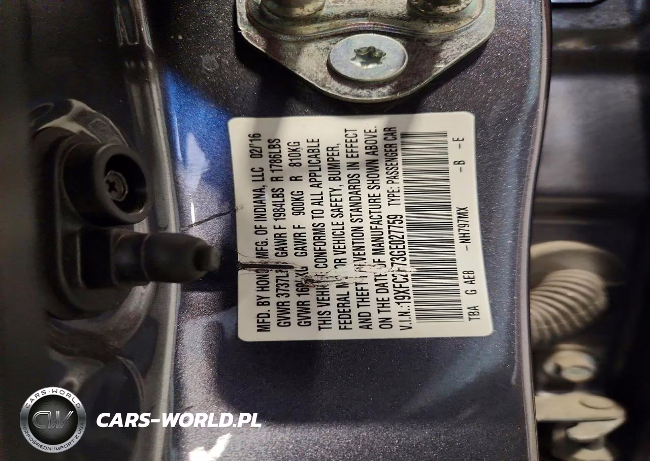 2016 Honda Civic Ex VIN:19XFC2F73GE027759 - 13