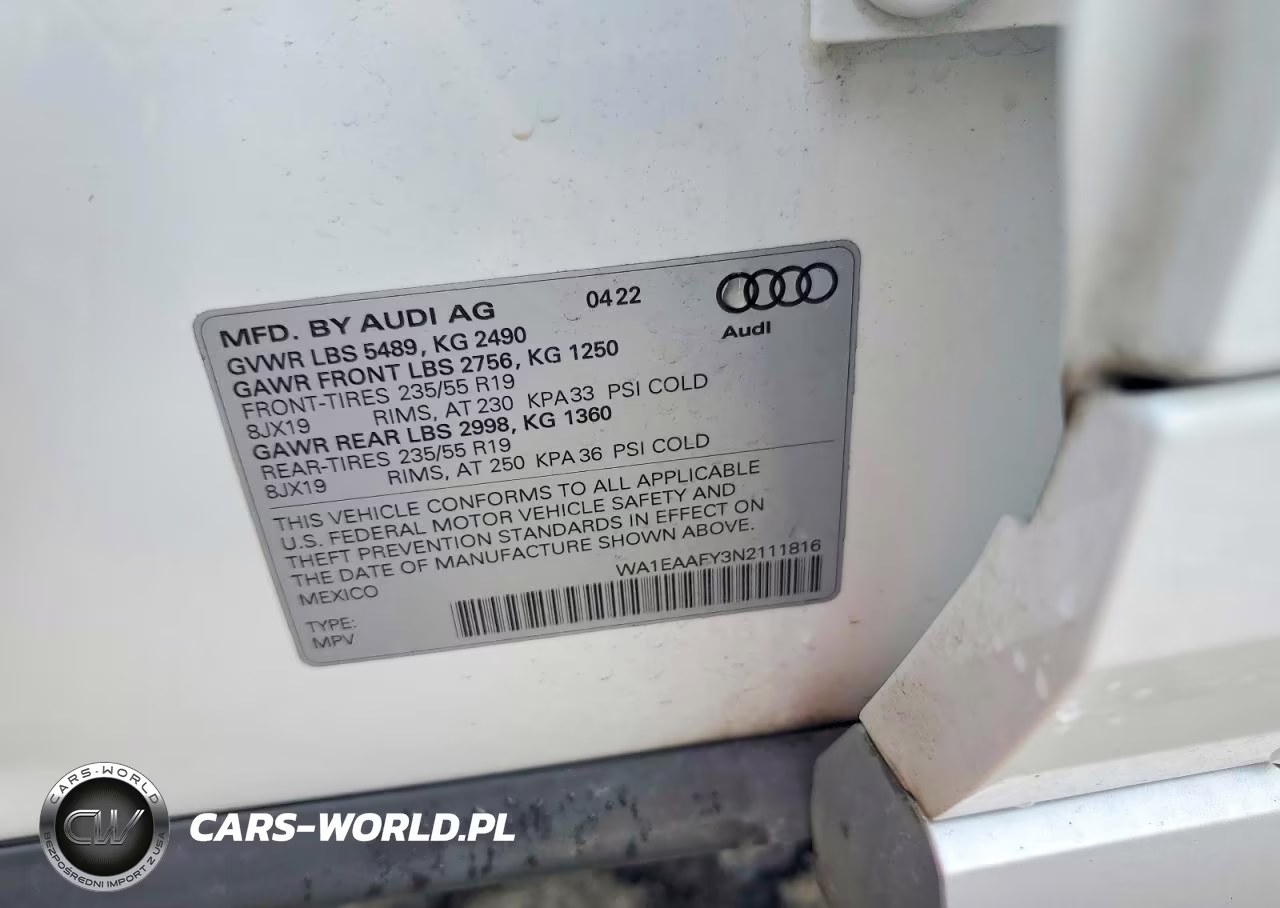 2022 Audi Q5 Premium Plus 45 VIN:WA1EAAFY3N2111816 - 13