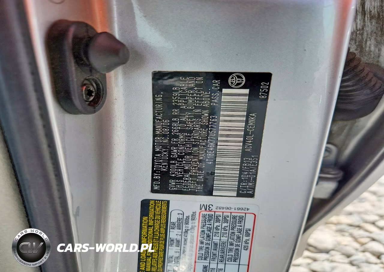 2007 Toyota Camry Ce VIN:4T1BE46K77U577763 - 12