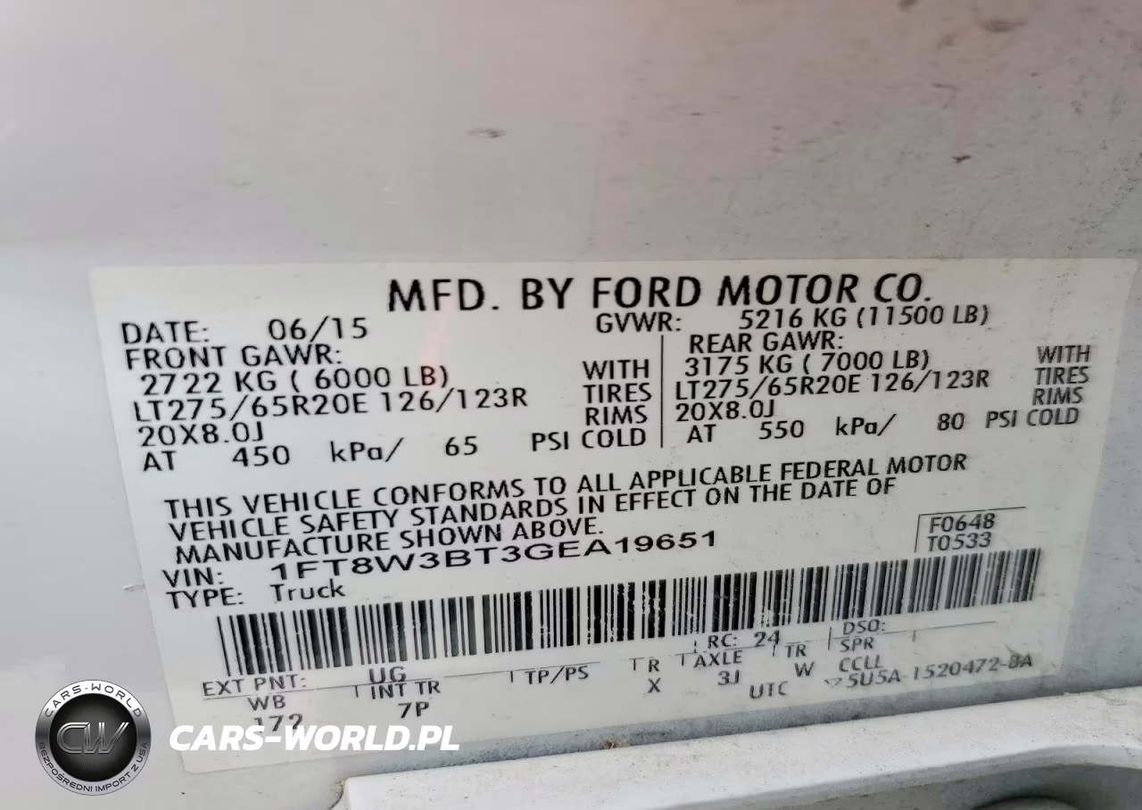 2016 Ford F350 Super Duty VIN:1FT8W3BT3GEA19651 - 10