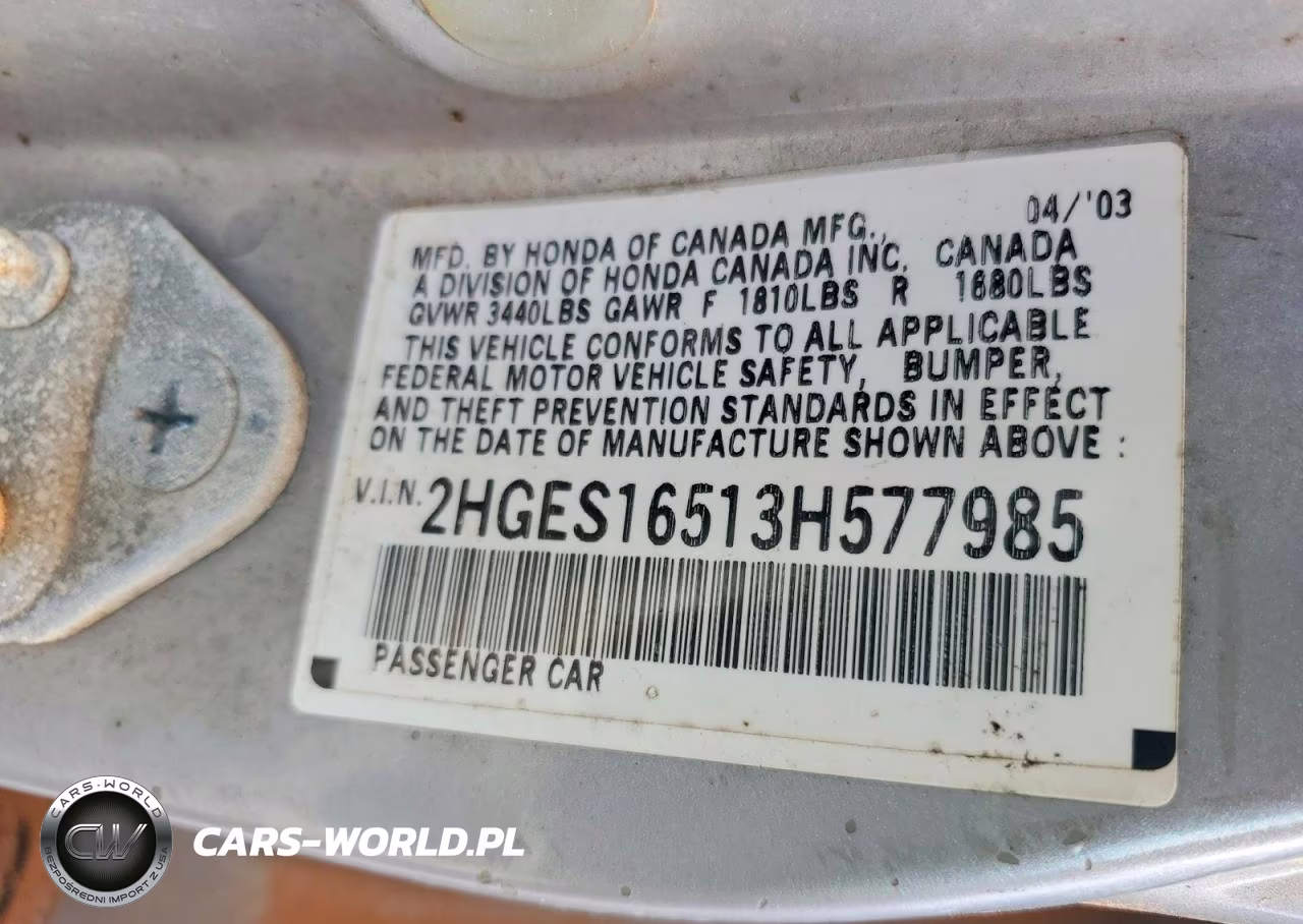 2003 Honda Civic Lx VIN:2HGES16513H577985 - 12